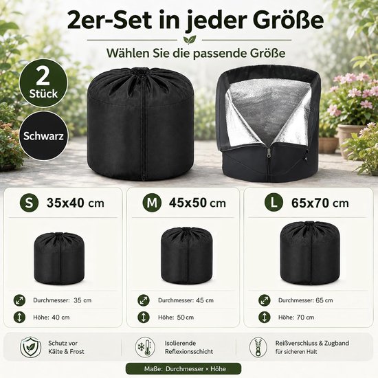 Hoes voor planten, 2 stuks, 70x65 cm — afbeelding 2