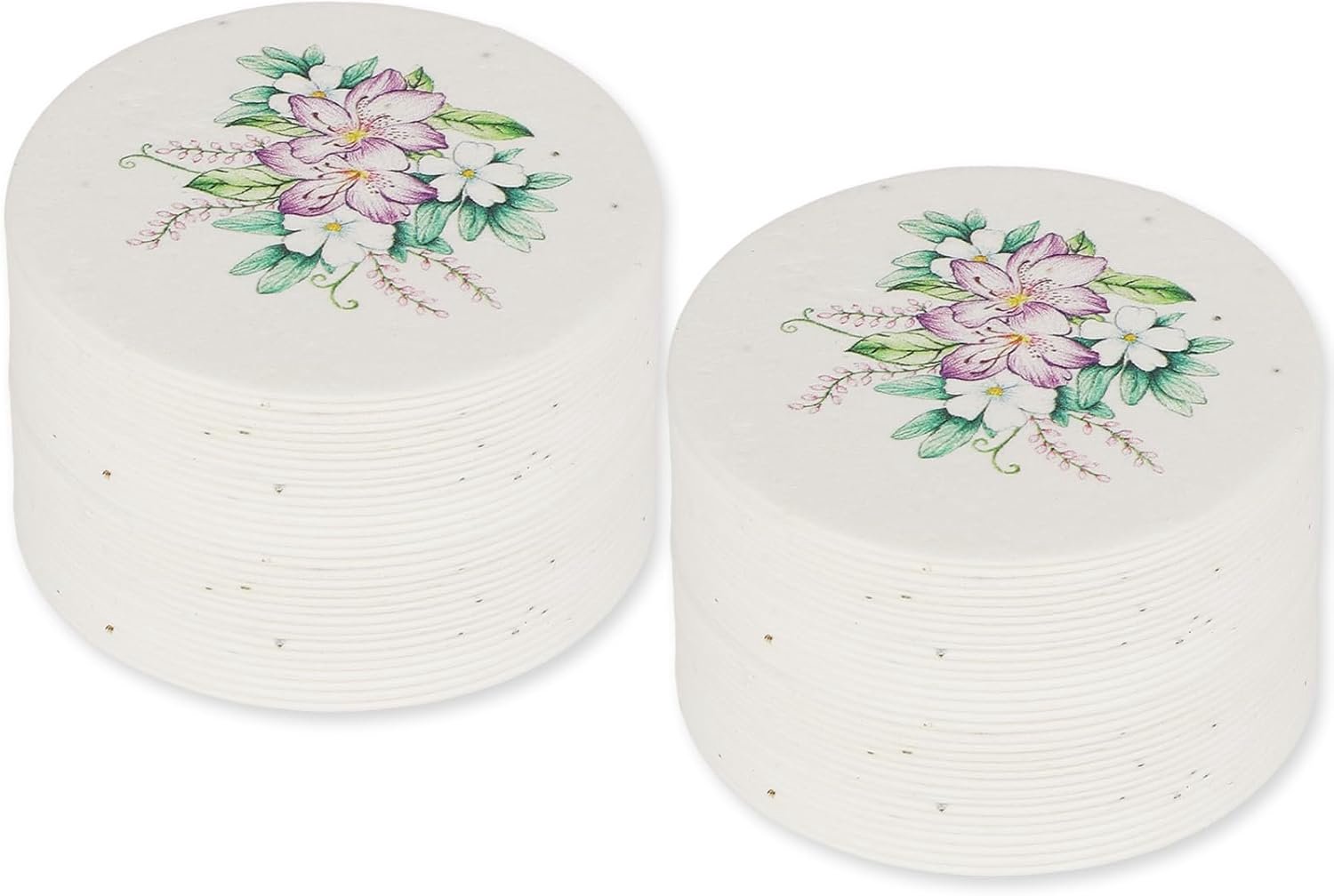 40 plantbare zaaipapier rondjes, handgemaakt van gerecycled papier met wilde bloemen zaden, ideaal voor verjaardagen, bruiloften, dank je kaarten en uitnodigingen