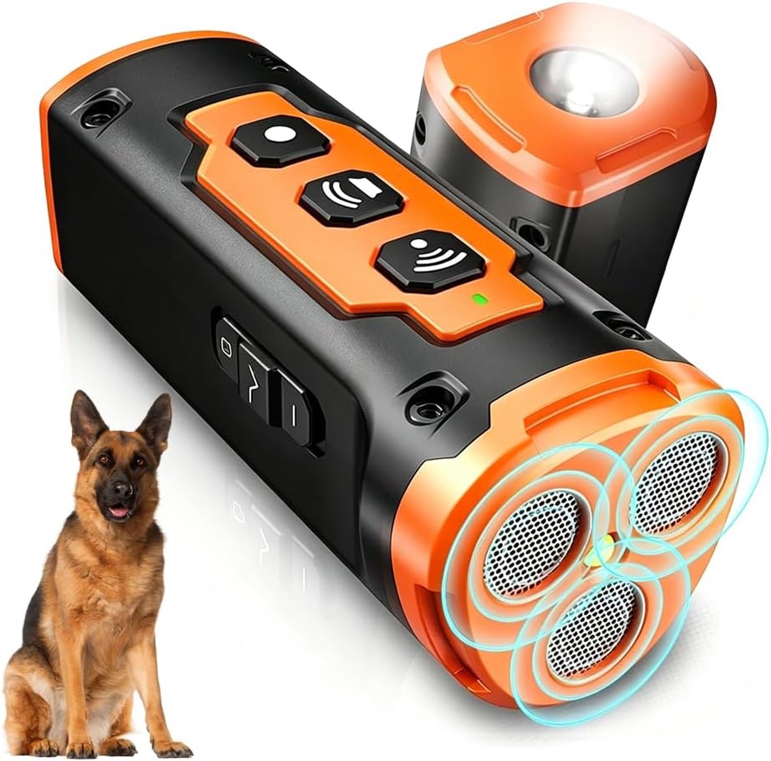 Apparaat voor honden met 3 ultrasone straalapparaten