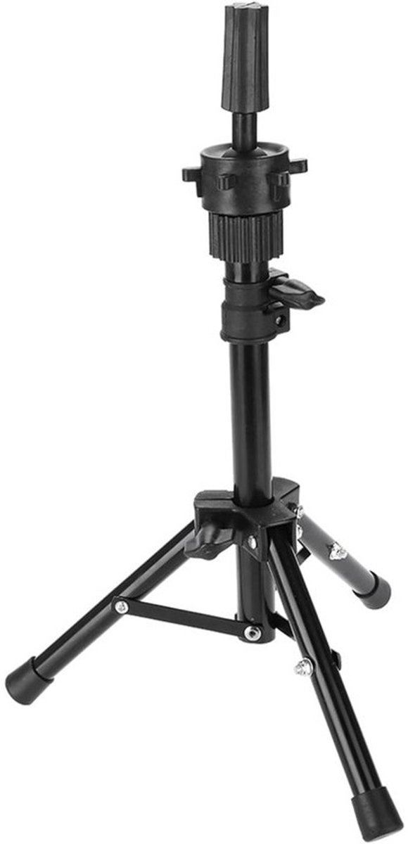 Oefenhoofd Haarstyling - Kappershoofd Trainingshoofd - Kapsels Oefenen - Niet Makkelijk Haaruitval - 26cm Hoog - Zwart