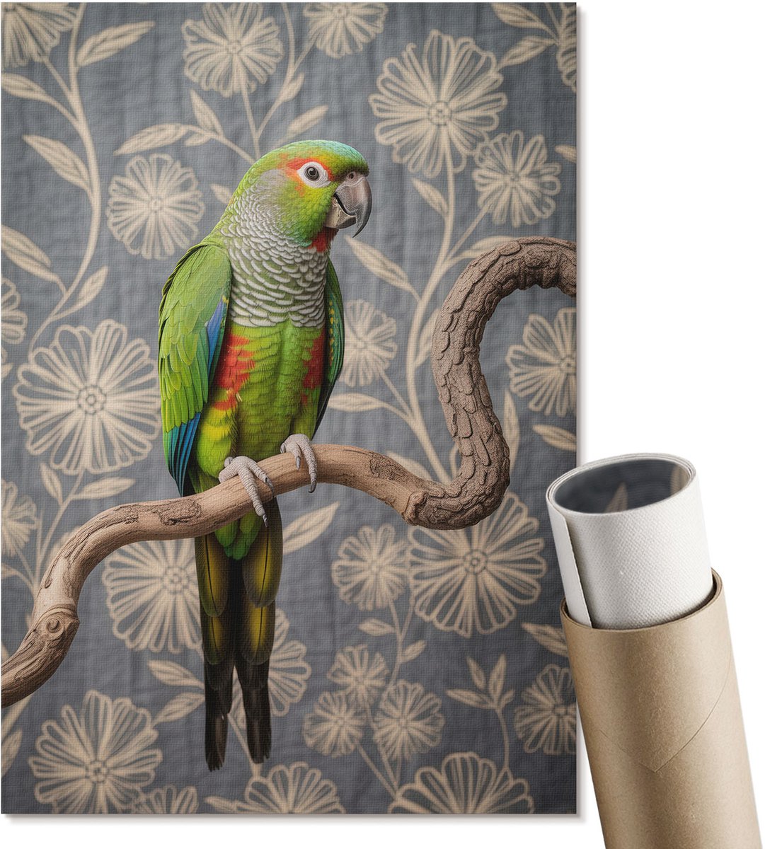 Coloray Polycanvas Wandposter - Futuristisch Portret, Fotografie - A3 - Beige Motief - Rechthoek - Canvasposter - Woonkamer, Slaapkamer, Kantoor - Modern