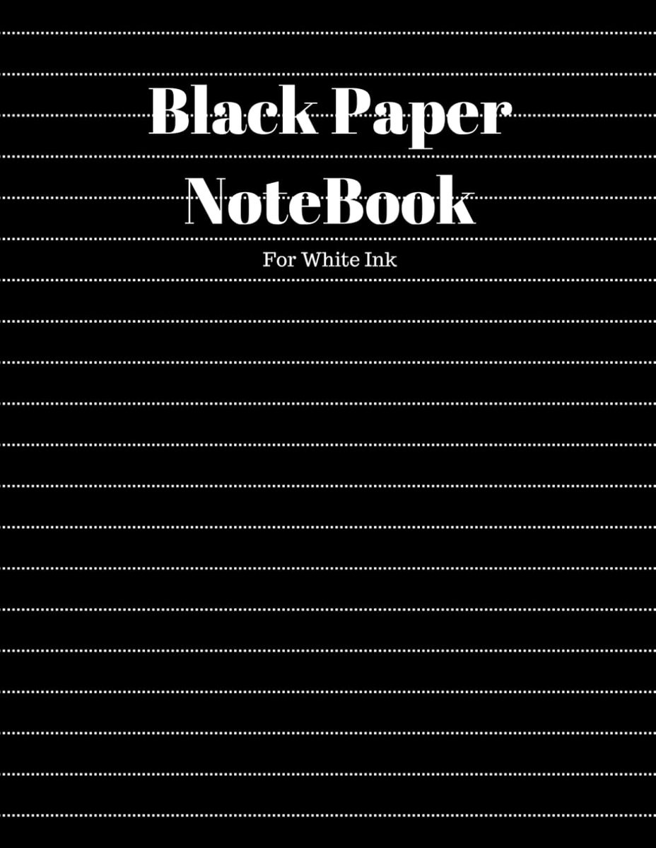 Black Paper Notebook: Notebook With Black Pages For White Ink Gel Pen Writing 110 Pages - ShopVlot