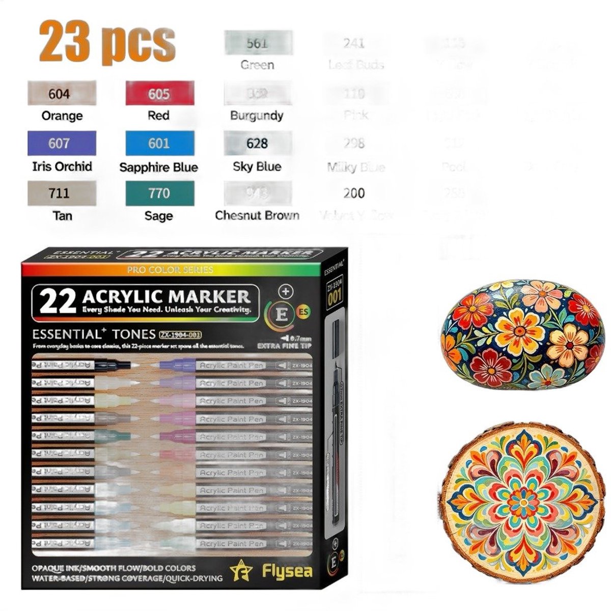 Currero Aquamarkers - Twinmarkers - Brushpennen - Stiften - Markeerstiften Op Waterbasis - Dual Tip - Tekenen En Kleuren - 23 Stuks Mix