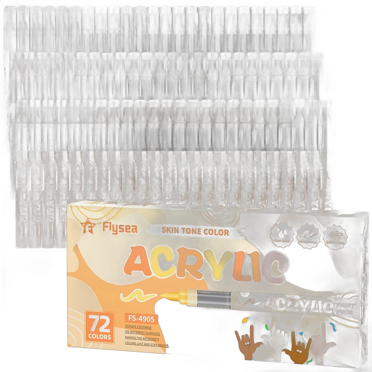 Currero Aquamarkers - Twinmarkers - Brushpennen - Stiften - Markeerstiften Op Waterbasis - Dual Tip - Tekenen En Kleuren - 72 Kleuren