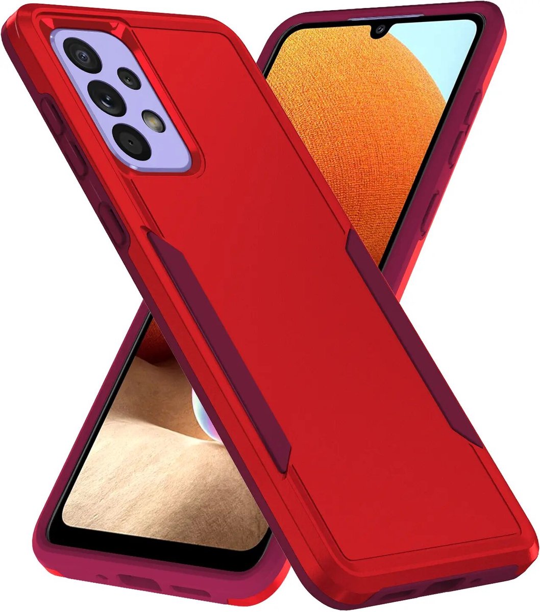 Back Cover Geschikt voor Samsung Galaxy A53 | Rugged Hoesje | Beschermhoes | Schokbestendige Hardcase | Shockproof | Tegen Vallen | Rood