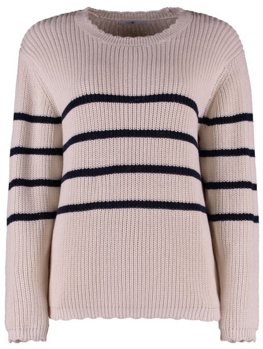 Hailys LS C SK Vi44olet Dames Gebreide trui - beige - XL