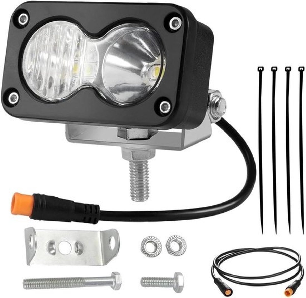 Fiets Voorlamp - Koplamp LED - Nachtelijke Fietstochten - Anti-Flikker Stabiliteit - 20W - Geel en Wit