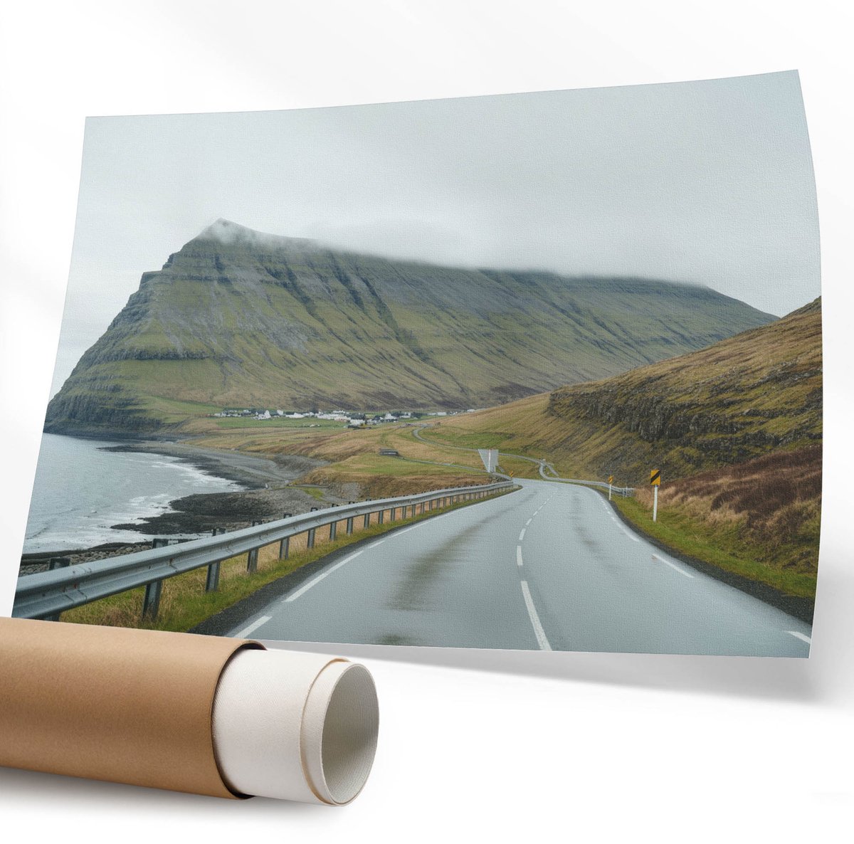 Coloray Polycanvas Wandposter - Minimalistische Poster, Poster - 594 x 840 mm - Oranje Wandposter - Rechthoek - Canvasposter - Woonkamer - Modern