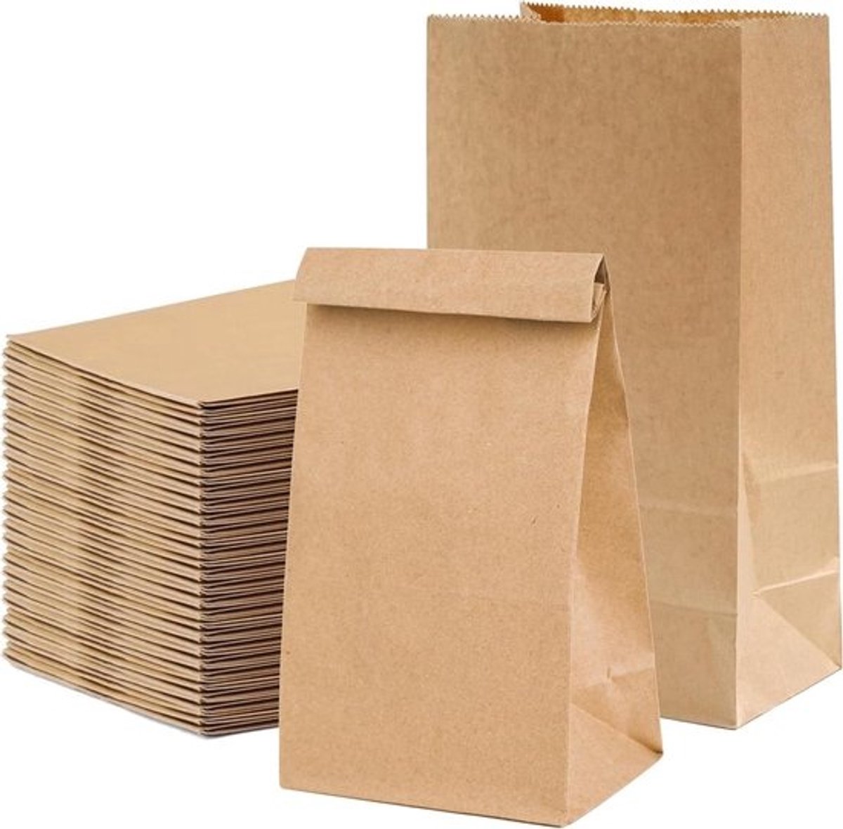 Kraft Paper Bags - Brown Gift Bags - DIY Advent Calendar - Extra Strong Material - 21 x 14 cm
