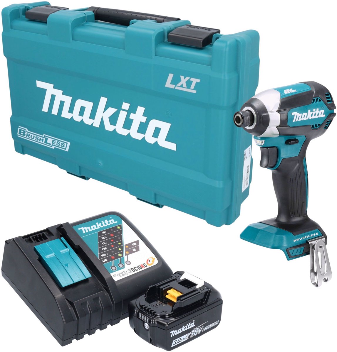 Makita DTD 153 RF1K accu-slagmoersleutel 18 V 170 Nm 1/4" borstelloos + 1x accu 3,0 Ah + oplader + koffer