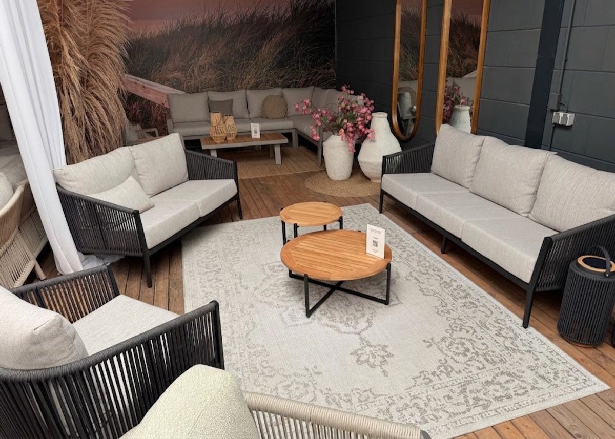 Belito Ouddorp Aluminium Stoel-Bank Loungeset- Rope - All-Weather Showroommodel Antraciet
