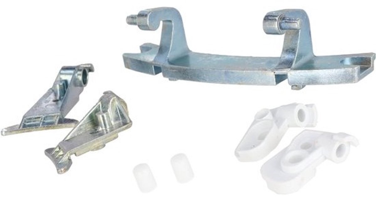 Wasmachine Deur Scharnier - Deurscharnier Set - Wasmachine Reparatie - Met Lagers - Gelijk aan RAN14150018 - Zilverkleurig