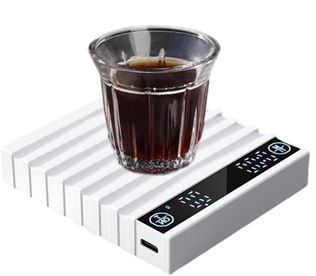 Koffieweegschaal - Keukenweegschaal Timer - Koffie Bereiden - Nauwkeurig Meten - 0.3-2000g - Wit