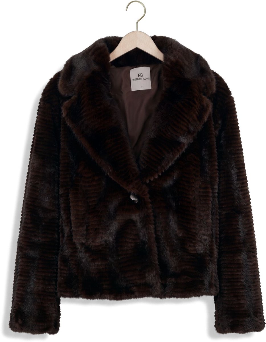 Freebird Oriana Jassen Dames - Winterjas - Bruin - Maat M
