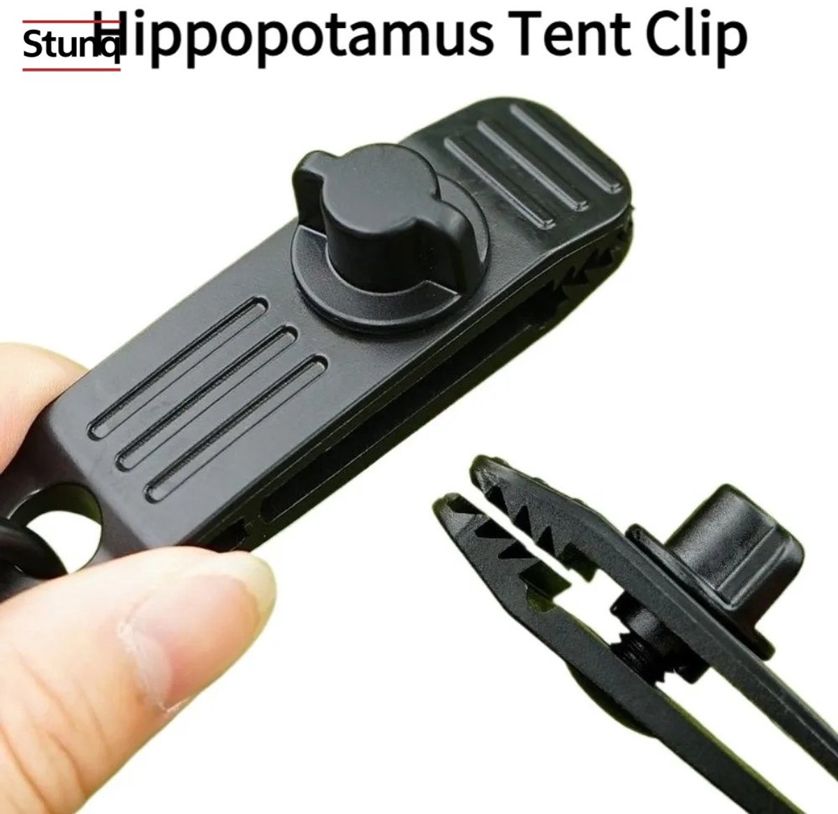 Stunq® 10 stuks tentclips - luifelclips - zeildoekklemmen - stevige spanbevestiging voor buiten kamperen
