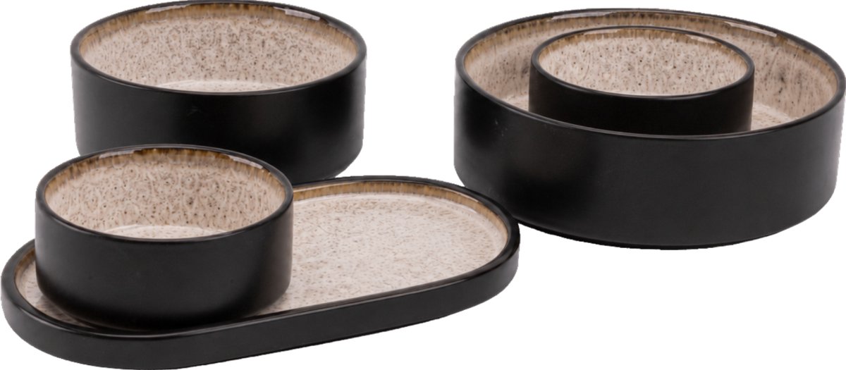 Palmer - Tapasset - Coco - Porselein - Créme - 5-delig