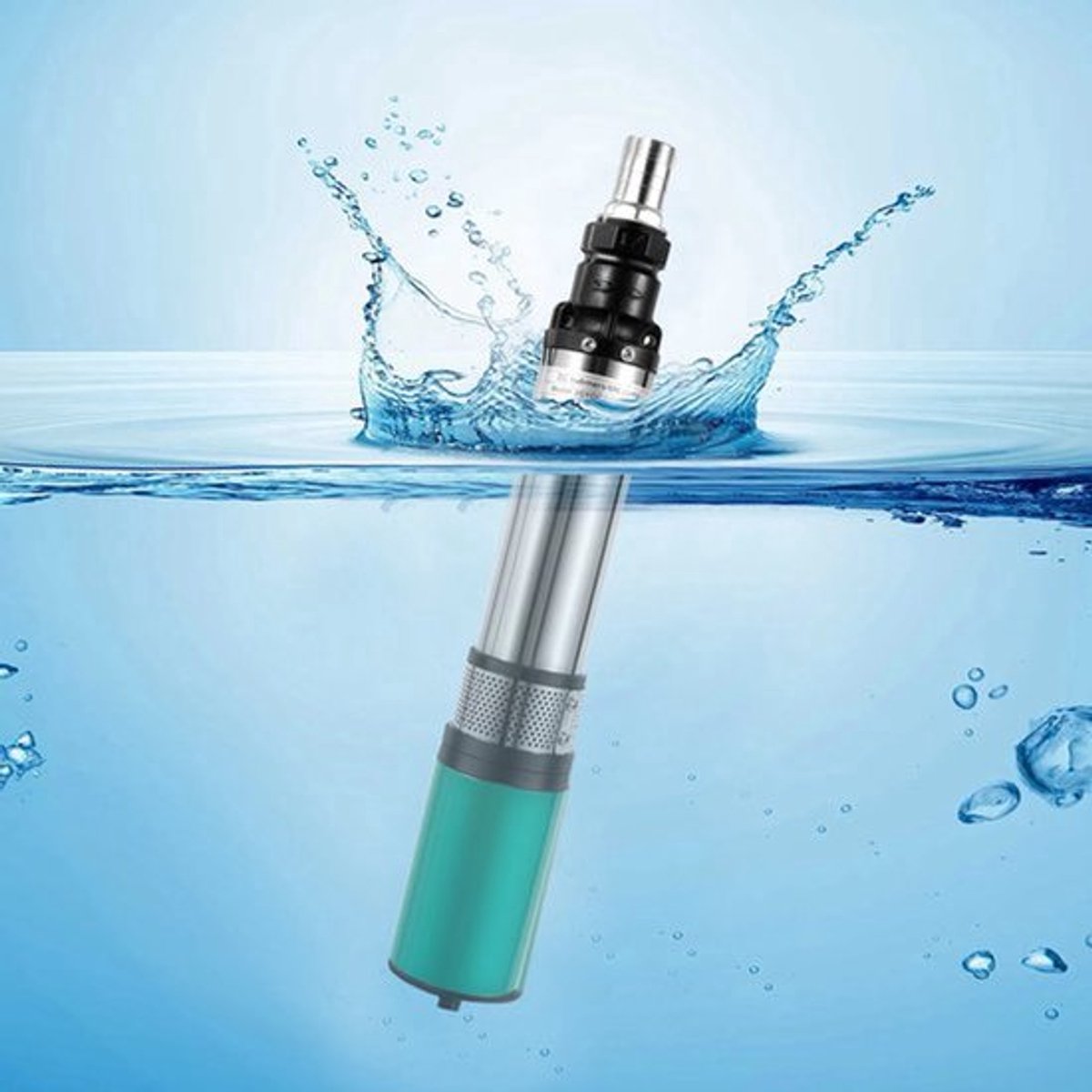 Dompelpomp Diepe Put - 320 W Vermogen - 24 V Spanning - 25 m Waterlift - Roestvrijstaal - Zonne-energie Waterpomp