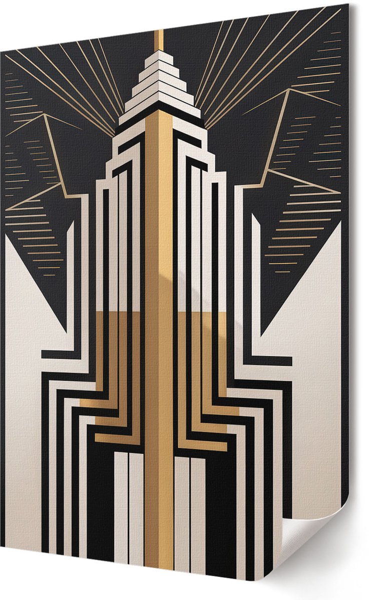 Coloray Polycanvas Wandposter - Saxofonist, Romig - A2 - Bruin Decoratie - Rechthoek - Muurdecoratie - Kantoor - Klassiek