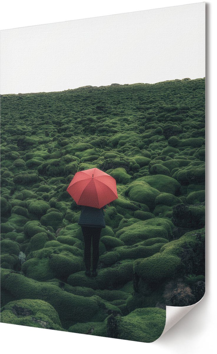 Coloray Canvas Poster Polycanvas - Groen Landschap, Fotografie - 594 x 840 - Groen Decoratie - Rechthoek - Decoratieve poster - Kantoor - Modern