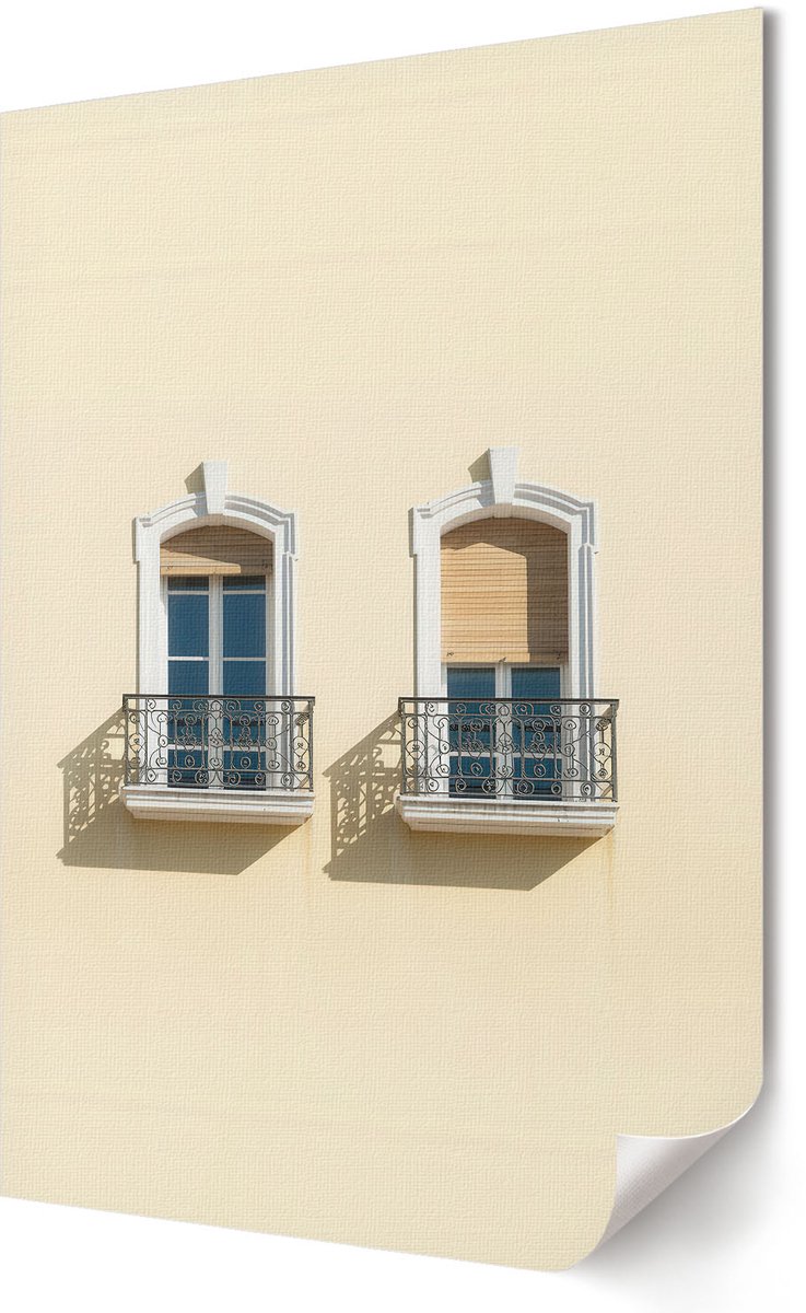 Coloray Canvas Poster Polycanvas - Gevelramen, Fotografie - 594 x 840 - Romig Poster - Rechthoek - Decoratieve poster - Kantoor - Klassiek