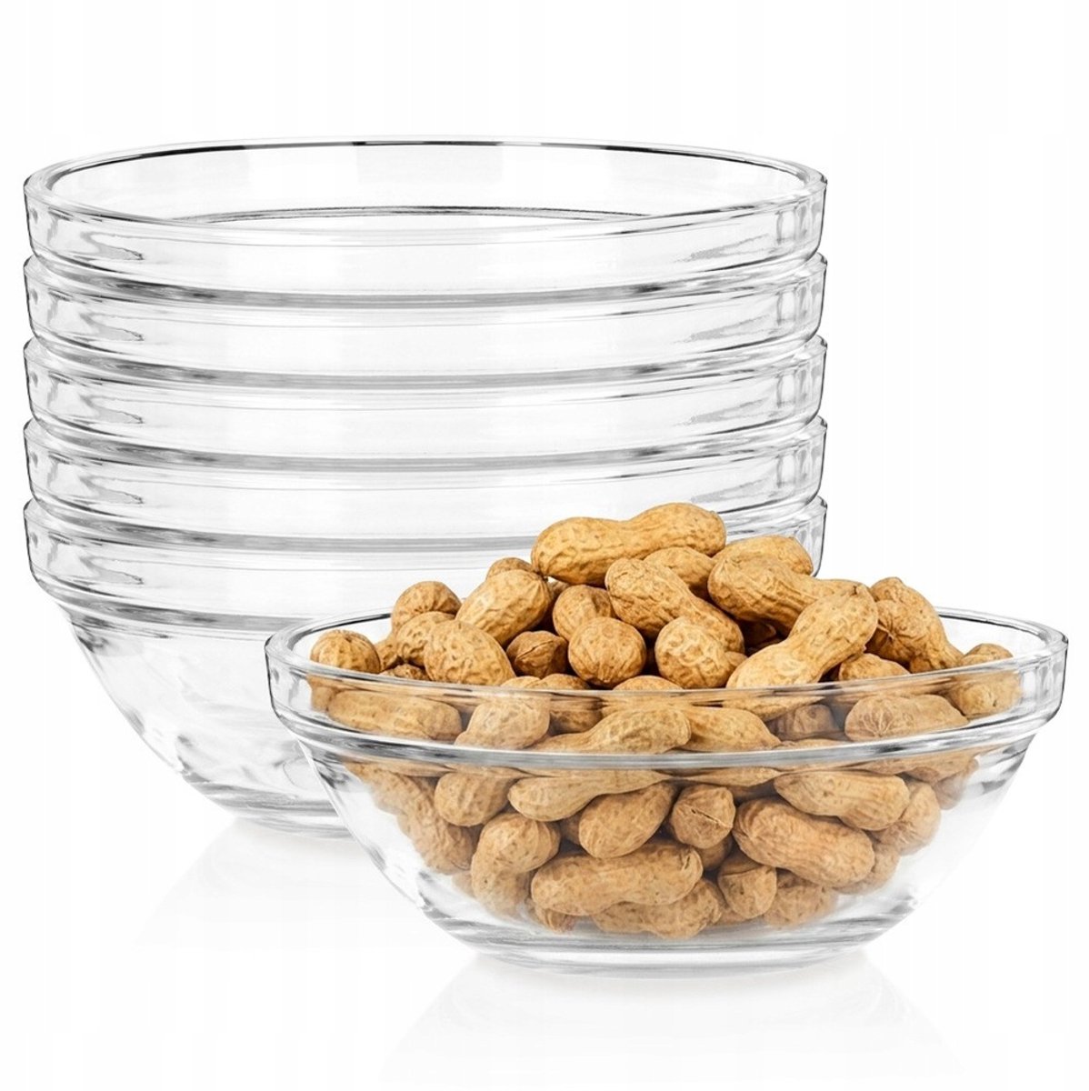 Glazen schaaltjes 14 cm, 470 ml, set van 6 stuks