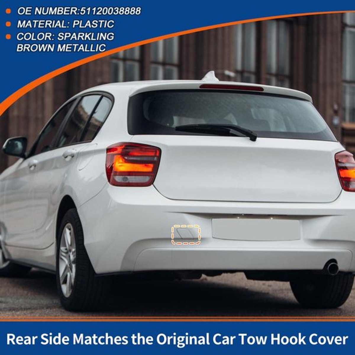 Jhubersproducts - Achterste Auto Bumper Sleephaak Cover - Vervangend onderdeel
