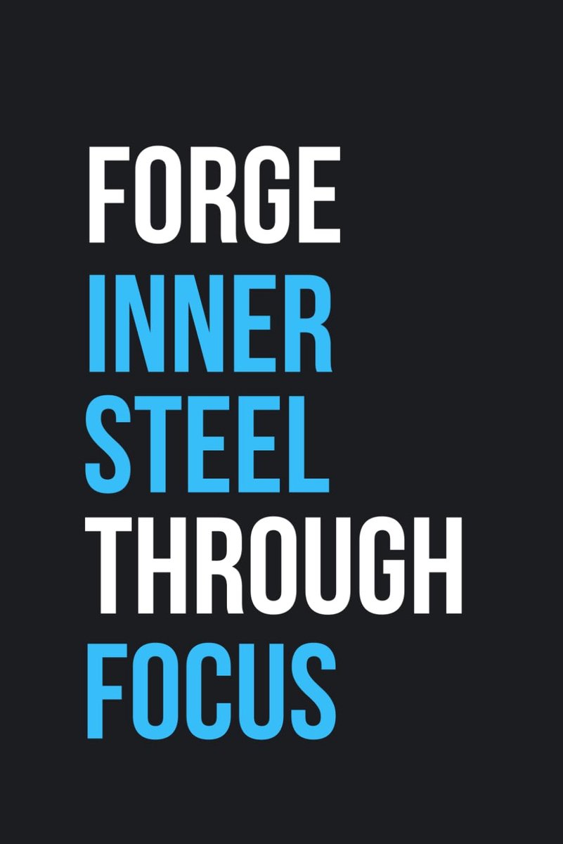 Forge Inner Steel Through Focus: 6 × 9 Blank Lined Journal - Daily Motivational Notebook for Building Discipline, Deep - ShopVlot