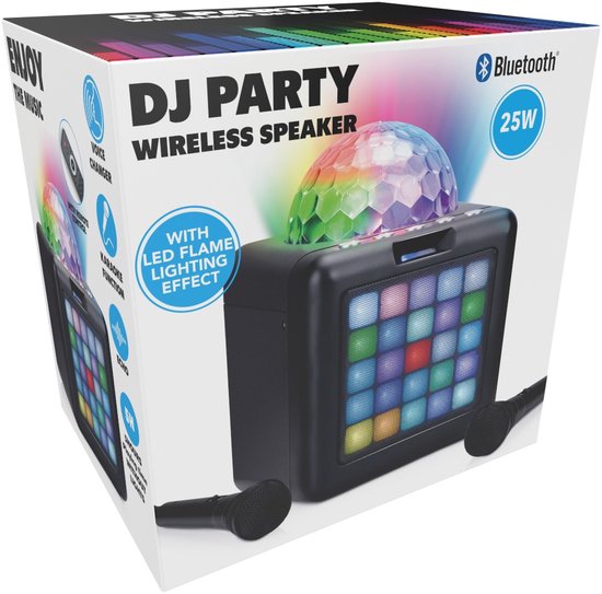 Bluetooth Karaoke Speaker - Karaoke Set Bluetooth Speaker- Draadloze Muziekbox Met Microfoon en LED-verlichting - Partybox met RGB Licht — afbeelding 4