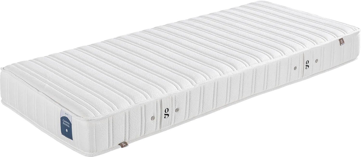 Goossens Matras Goossens Premium - 90 x 200 cm pocketvering - firm wit
