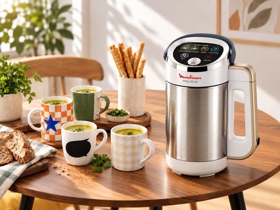Moulinex Easy Soup LM841B10 - Soepmaker - 1000W - 1,2L - Wit/RVS van Moulinex — afbeelding 5