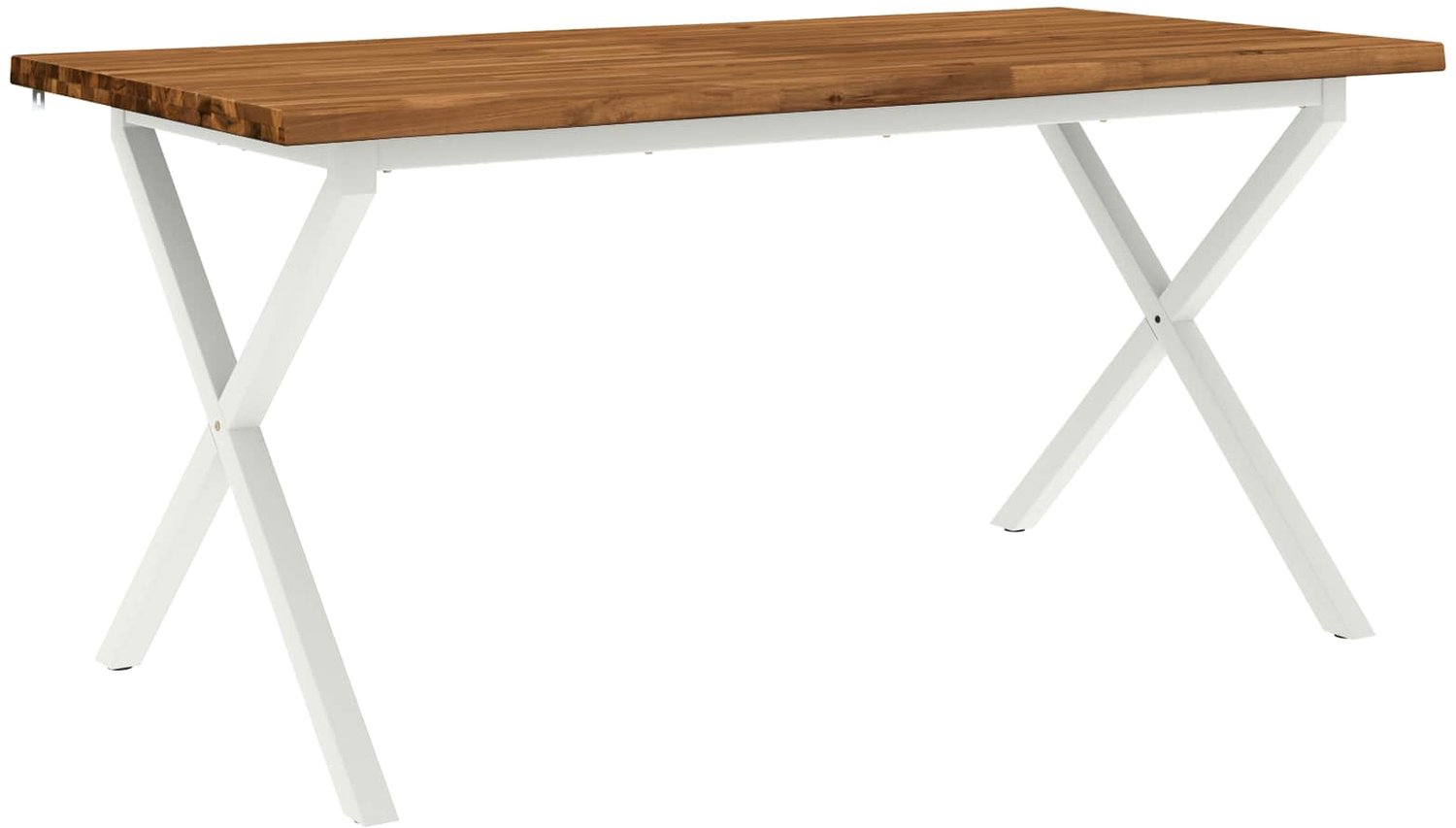 vidaXL Eettafel - met - levendige - rand - 120 - x - 90 - x - 75 - cm Naturel