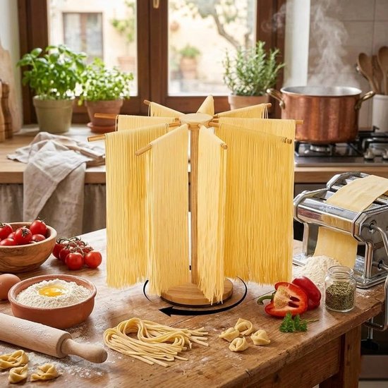 Draaibare Pastadroger met 9 Afneembare Stangen — afbeelding 2