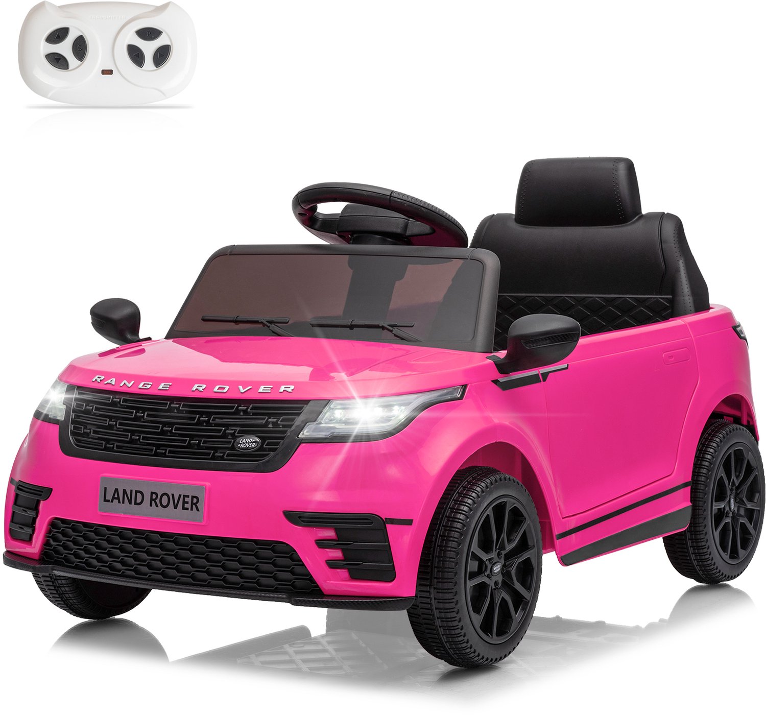 12V 4,5Ah Land Rover Velar elektrische kinderauto met 2,4G-afstandsbediening, led-koplampen, MP3, claxon en muziek,roze