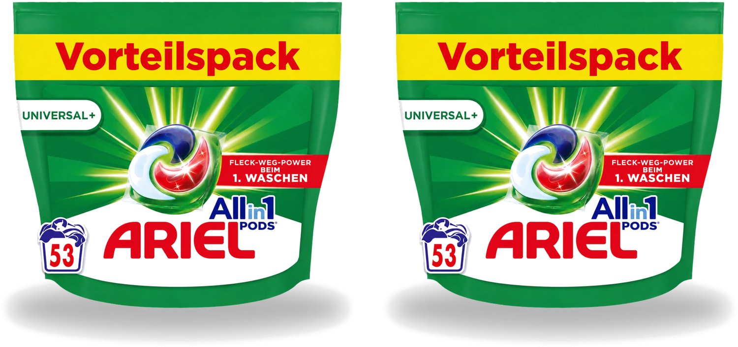 2 x Ariel – Pods All-in-1 – Original – 53 wasbeurten - Voordeelverpakking - 2 stuks