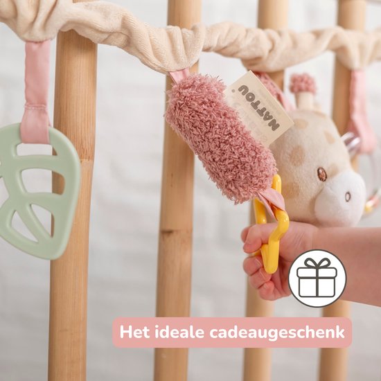 Nattou Wagenspanner Baby Giraf Gina - Baby Speelgoed - Speelgoed voor Thuis of Onderweg - 17 cm - Meerkleurig — afbeelding 2