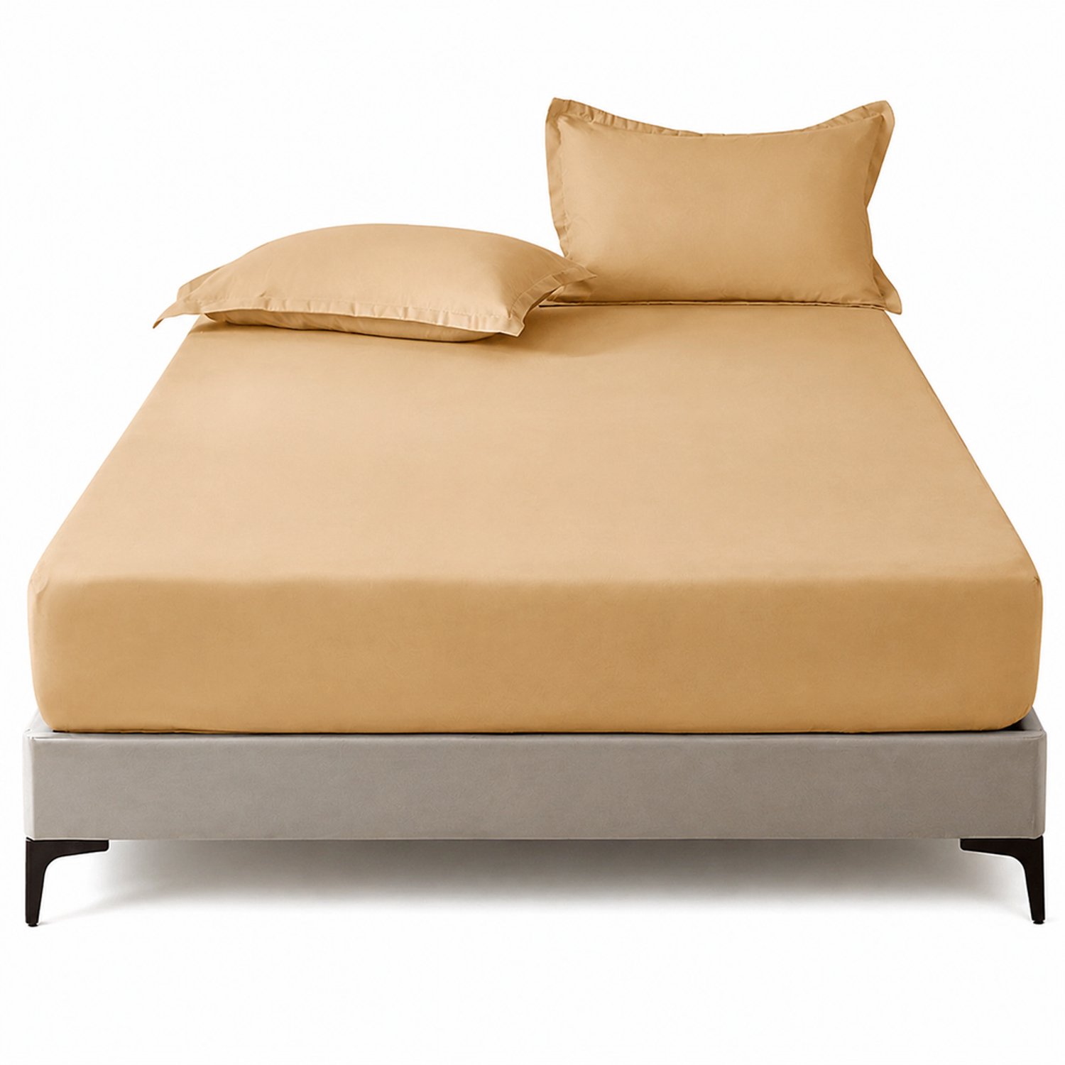 SWGOTA Hoeslaken 140 x 200 cm - Effen kaki - Polyester