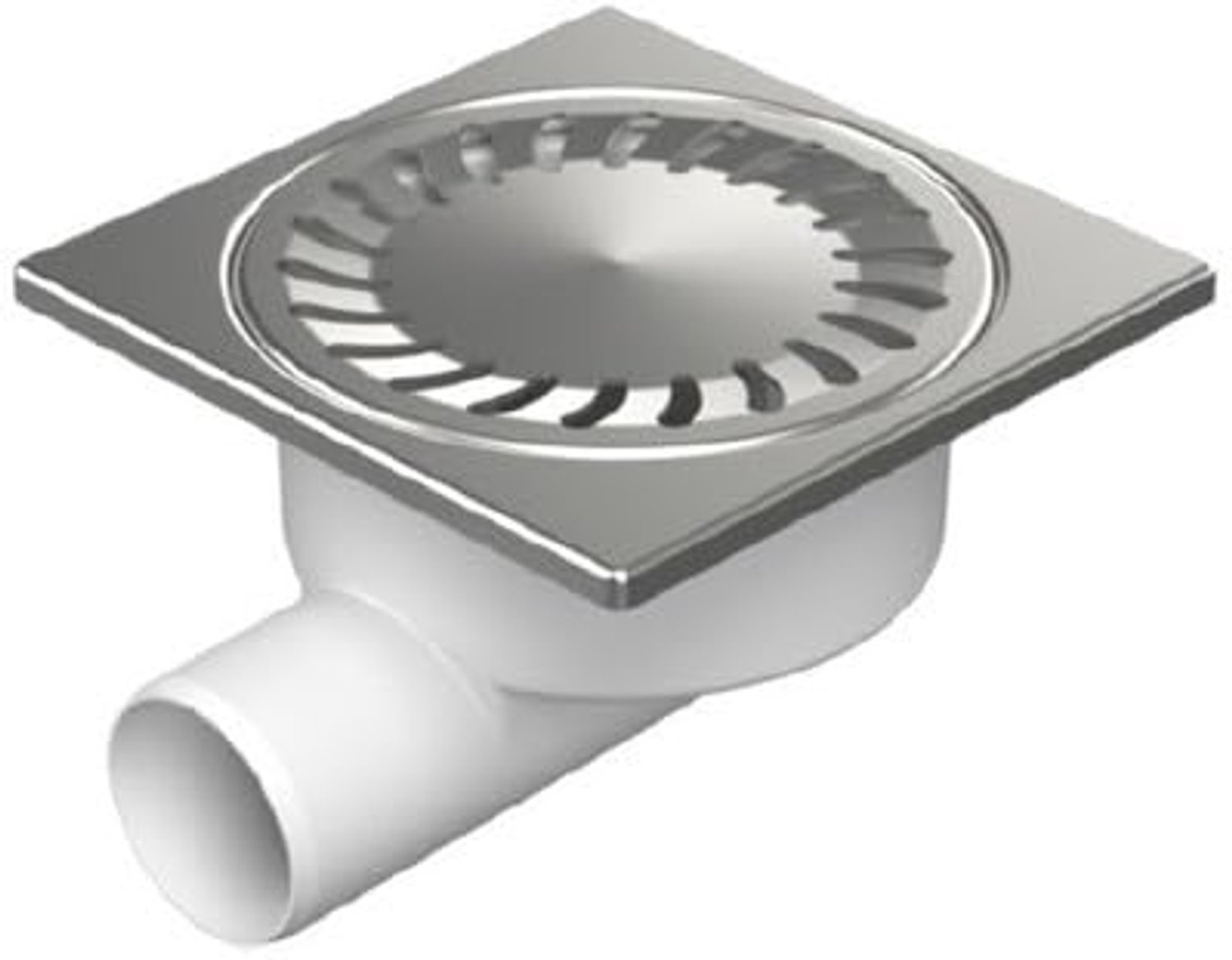Vloerafvoer in Roestvrij Staal 150x150 mm