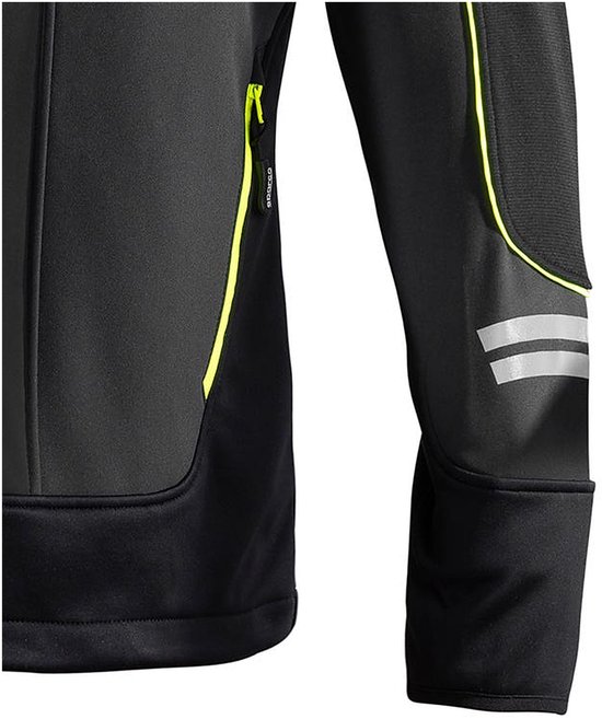 Sparco Tech Softshell - Waterdichte, reflecterende en versterkte jas met polar fleece voering - Maat L - Grijs/Geel van Sparco — afbeelding 5