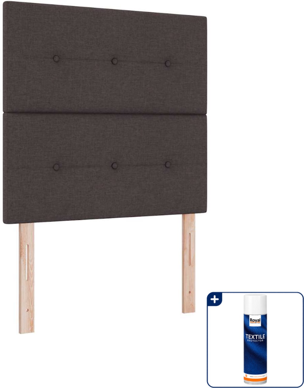 vidaXL boxspring - 120 x 190 cm - donkerbruin - Inclusief textielbeschermer 500 ml