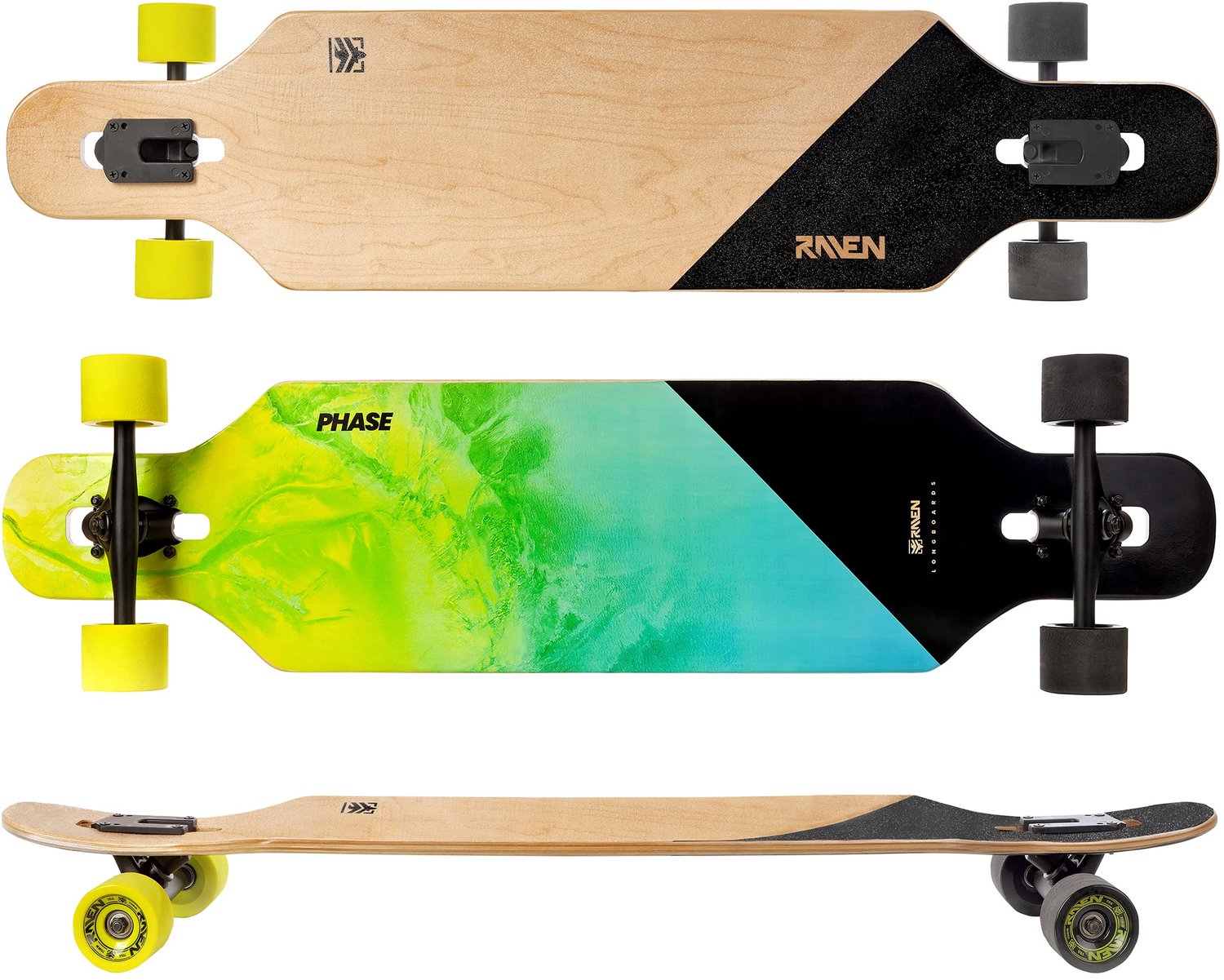 Longboard Skateboard voor Transport en Cruising Raven Phase