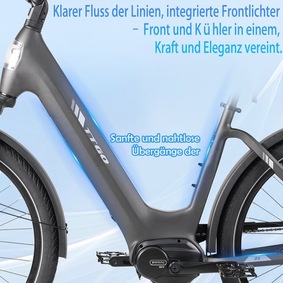 TTGO Z5 E-bike - 25 km/u - 27.5inch - 120km actieradius - 250W motor - 36V18Ah accu - 75NM - Grijs — afbeelding 2