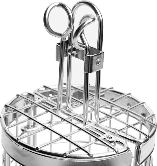 Premium XL Grillmand - Roestvrij staal - Voor Barbecue - Rollend Design - Voor Groenten en Vlees van premium — afbeelding 4
