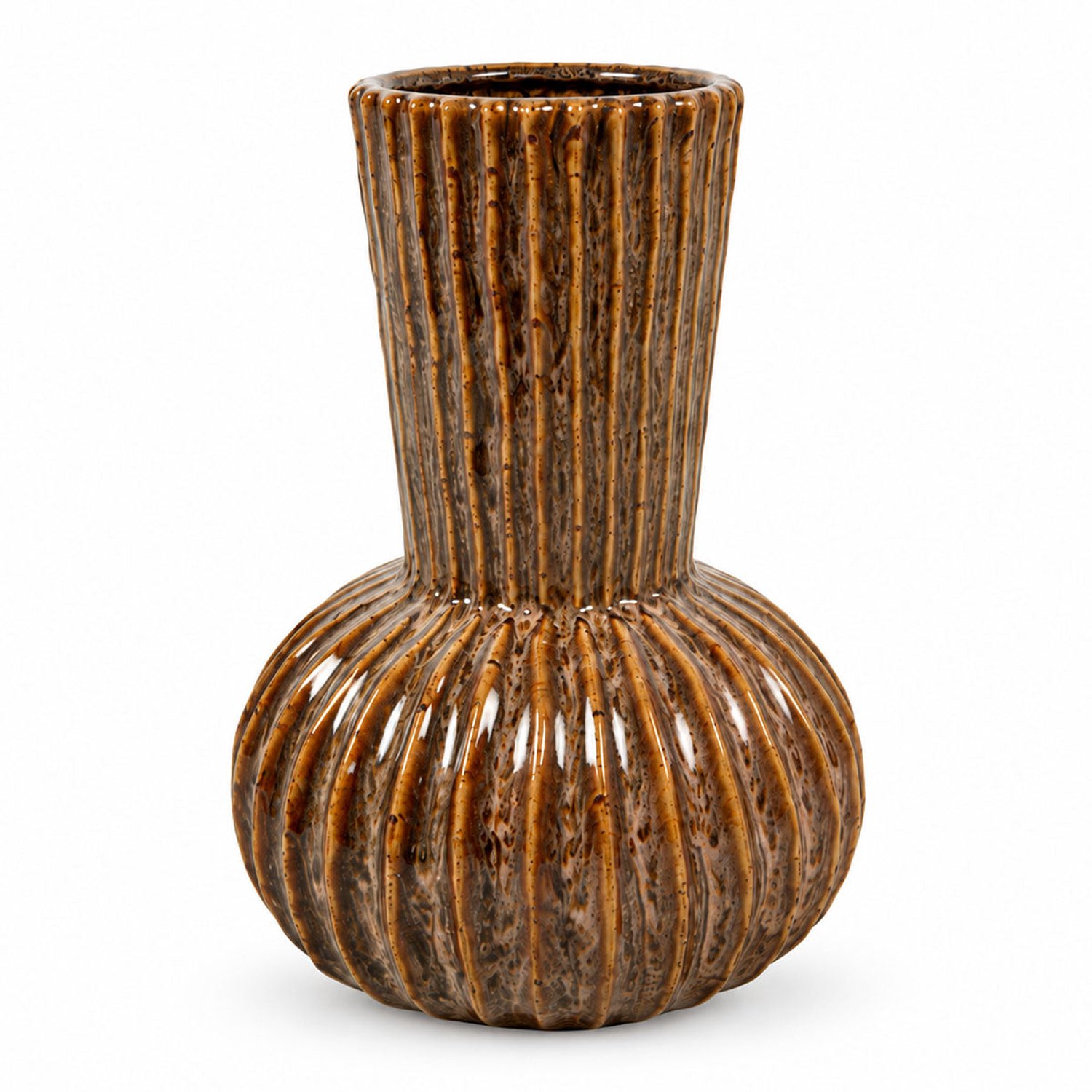 Countryfield Lenn Vaas Keramiek - Bruin - H 27 cm