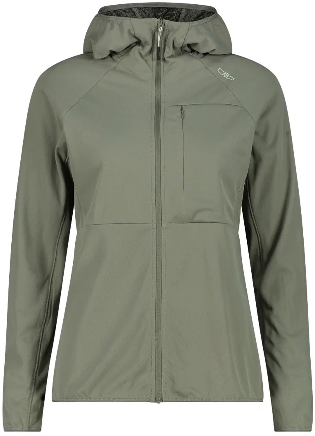 Dames waterdichte hoodie jas van gaas CMP 3D Avocado