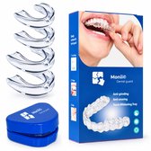 Monii Anti Knarsbitje - 4 Stuks, 2 Maten - Geschikt Voor Elk Gebit - Geurloos & Smaakloos - Voorkom Gebitschade – Nachtbeugel – Gebitsbeschermer – Knarsbeugel – Bruxisme – Bitje - Tandenbeschermer – Dental Guard – Geschikt Als Sova Nightguard