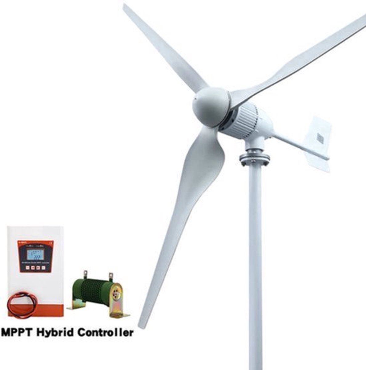 Verticale Windturbine – Horizontale Windmolen – Mini Windgenerator – Windkracht Turbine – 8000W Vermogen – 48V - Met Supercontrole