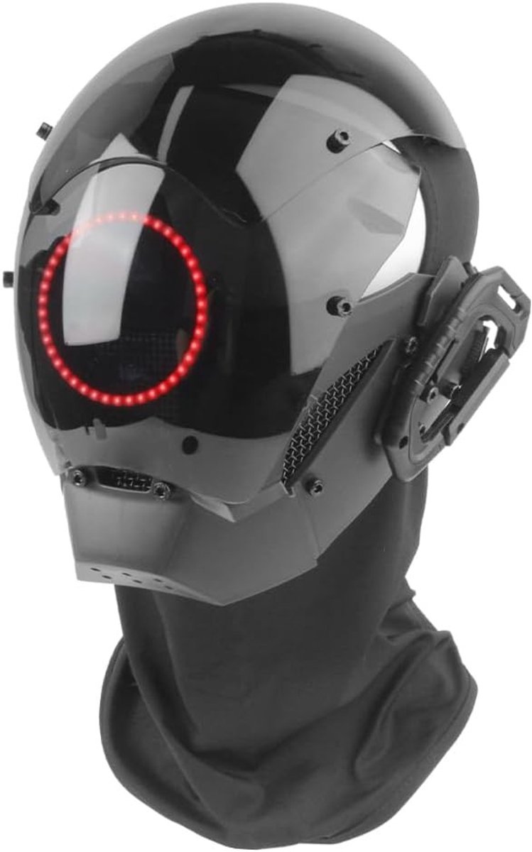 Cool LED Cyberpunk Mask voor Cosplay en Halloween, Uniek Verlicht Cosplaymasker voor Volwassenen en Feestjes