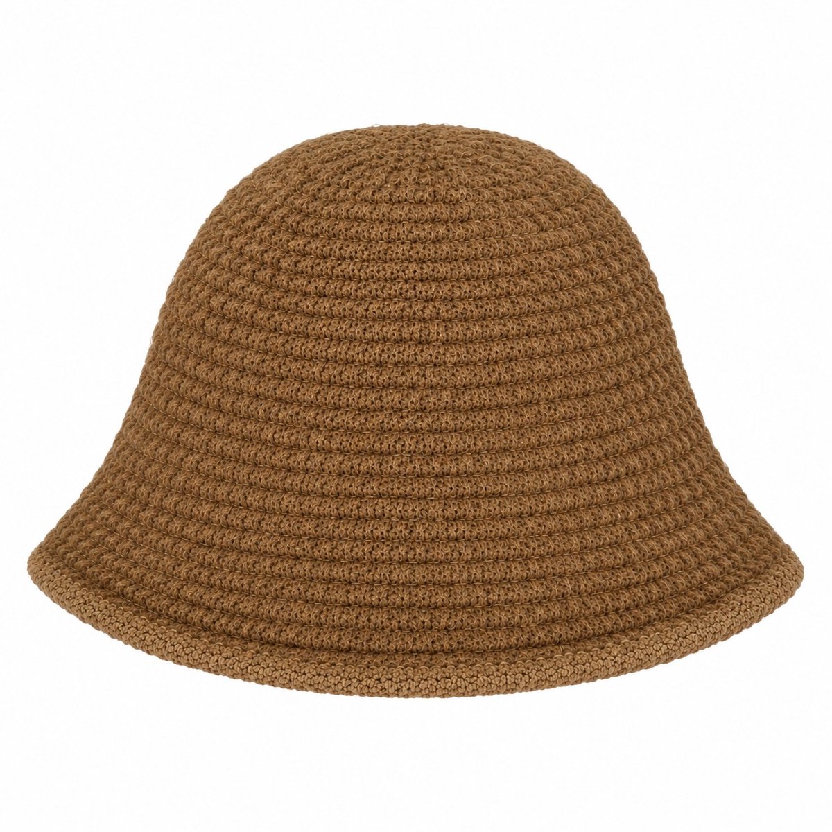 Haarsoires Bucket Hat Hoedje – Gebreid – Bruin - Vissershoedje - voor Dames & Heren