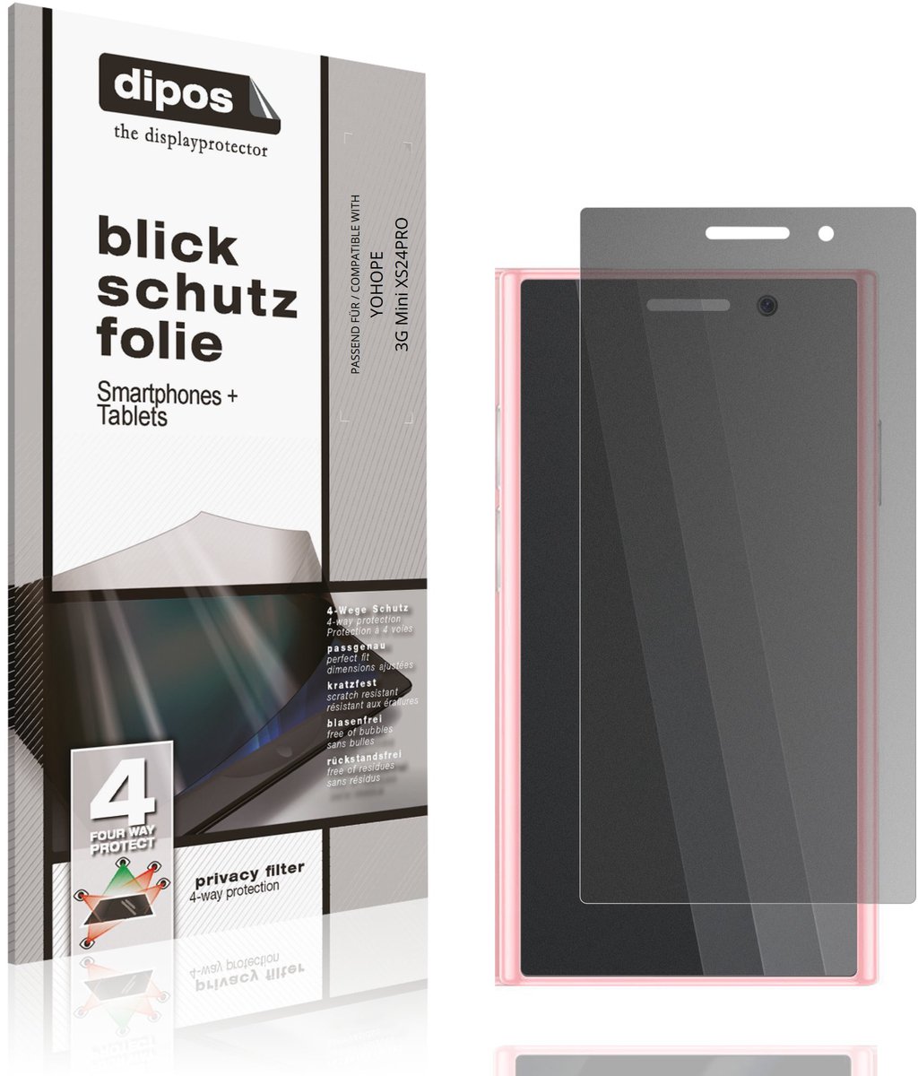 dipos – Matte Privacy Screenprotector geschikt voor YOHOPE 3G Mini XS24PRO | Anti-Spy Beschermfolie