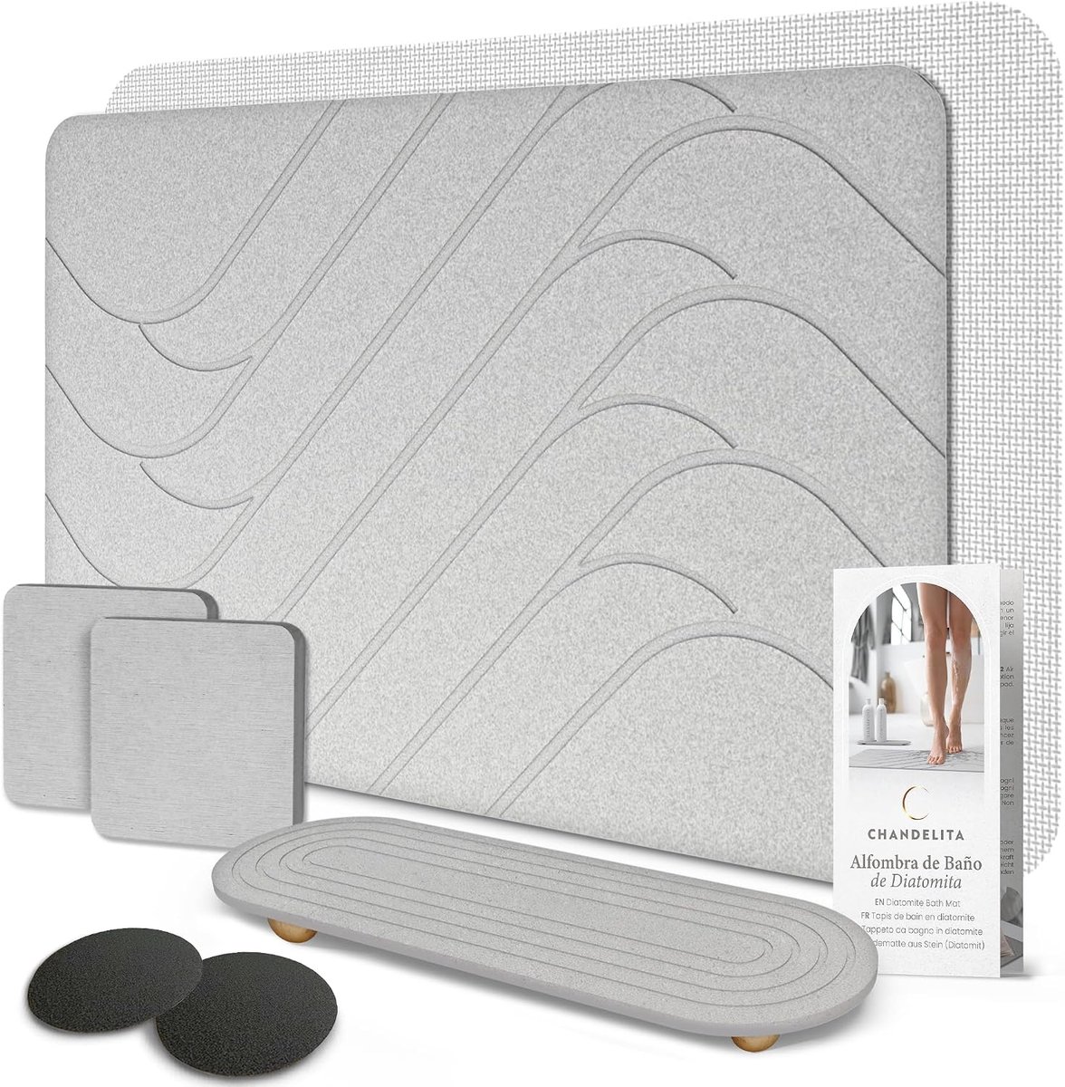 Badmat - 60 x 39 cm - Antislip - Sneldrogende Steenmat